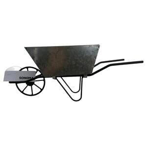 Sonoma Farmhouse Retreat Metal Wheelbarrow Decor Accent NWT